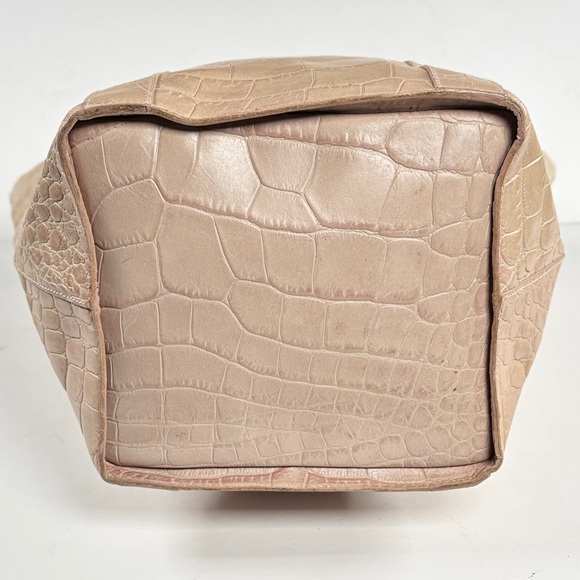 Furla pink Luxurious Beige Crocodile-Embossed Tote Bag - Picture 7 of 10